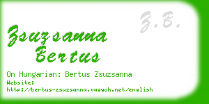 zsuzsanna bertus business card